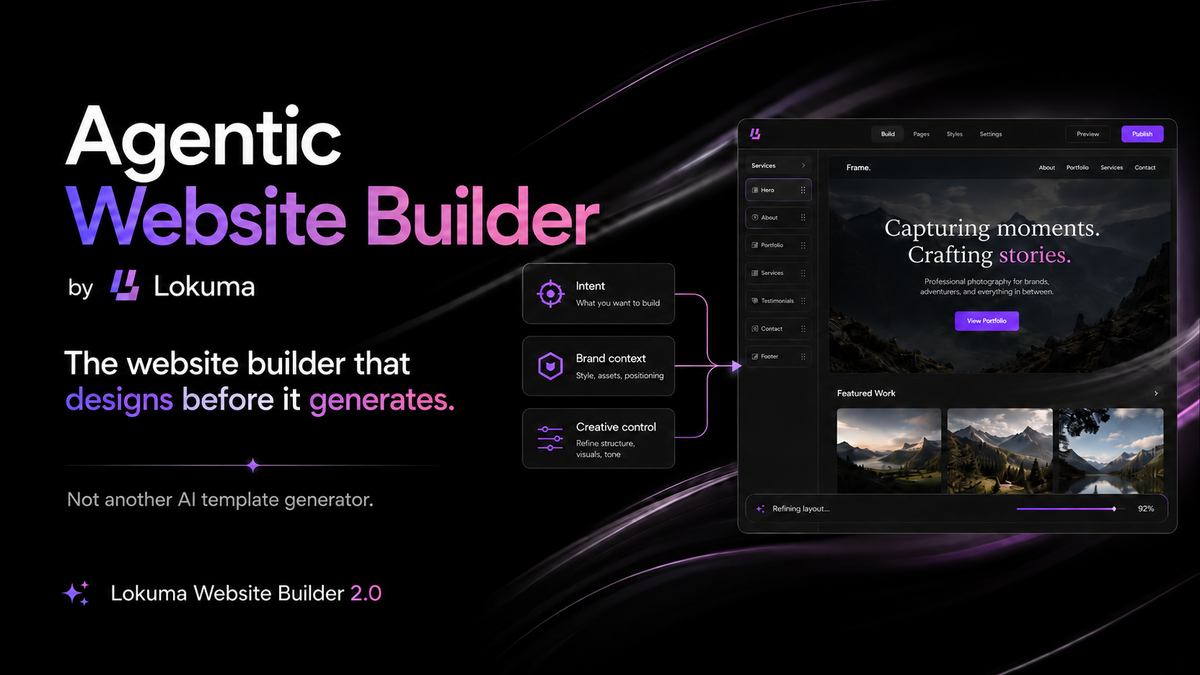 Agentic Website Builder 2.0 by Lokuma