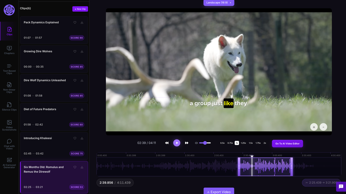 Clipo AI — One Video, 20 Content Pieces