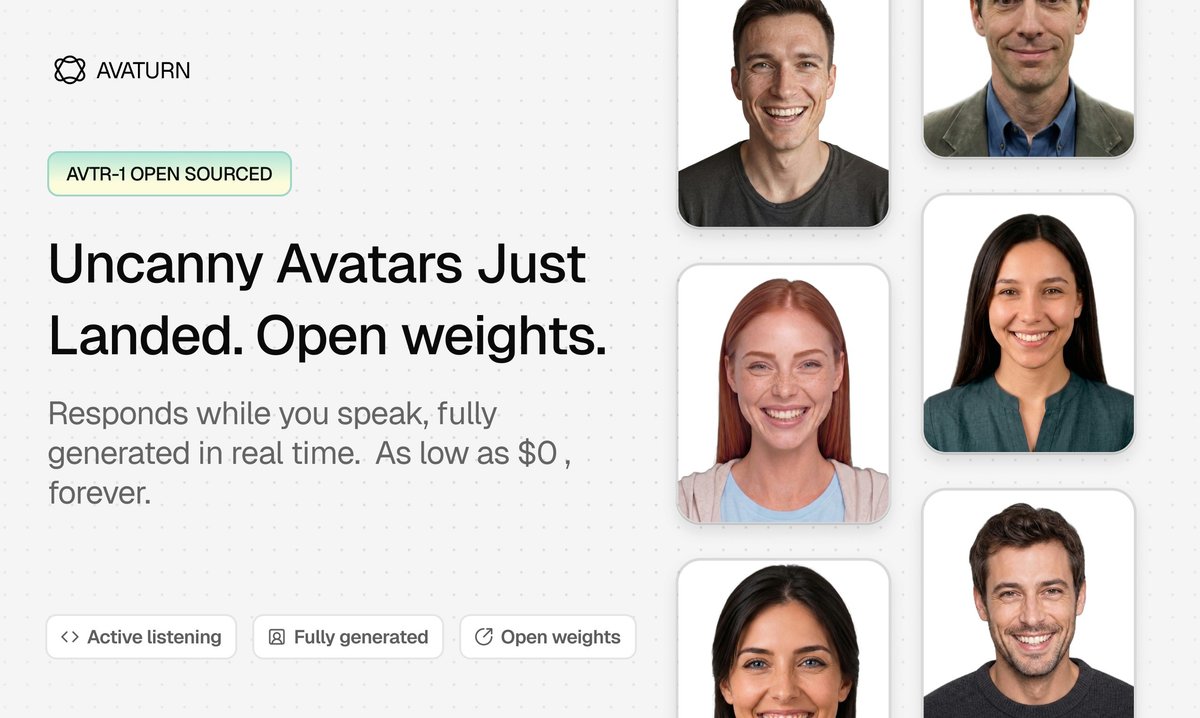 AVTR-1 Real-Time Open Weights Model