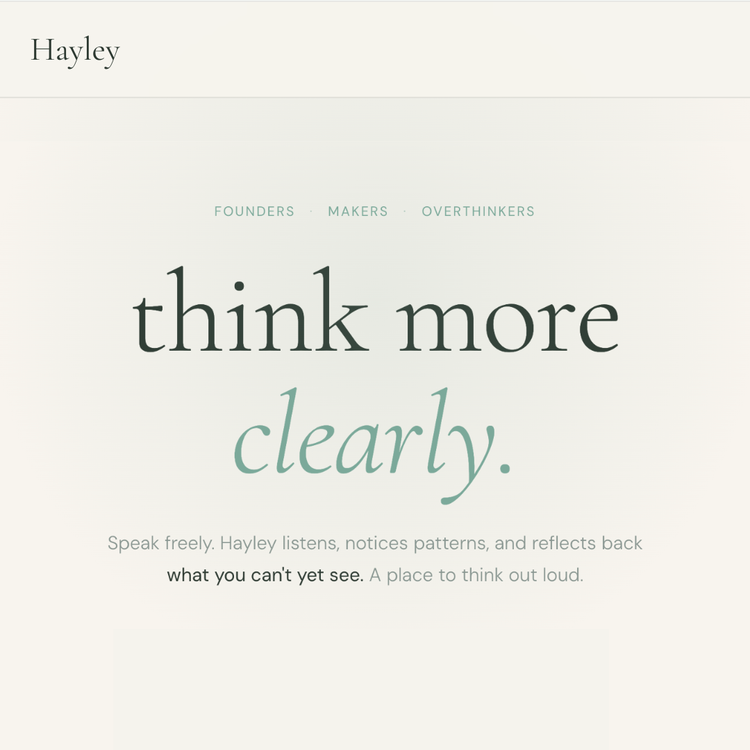 Hayley: Your Thinking Companion