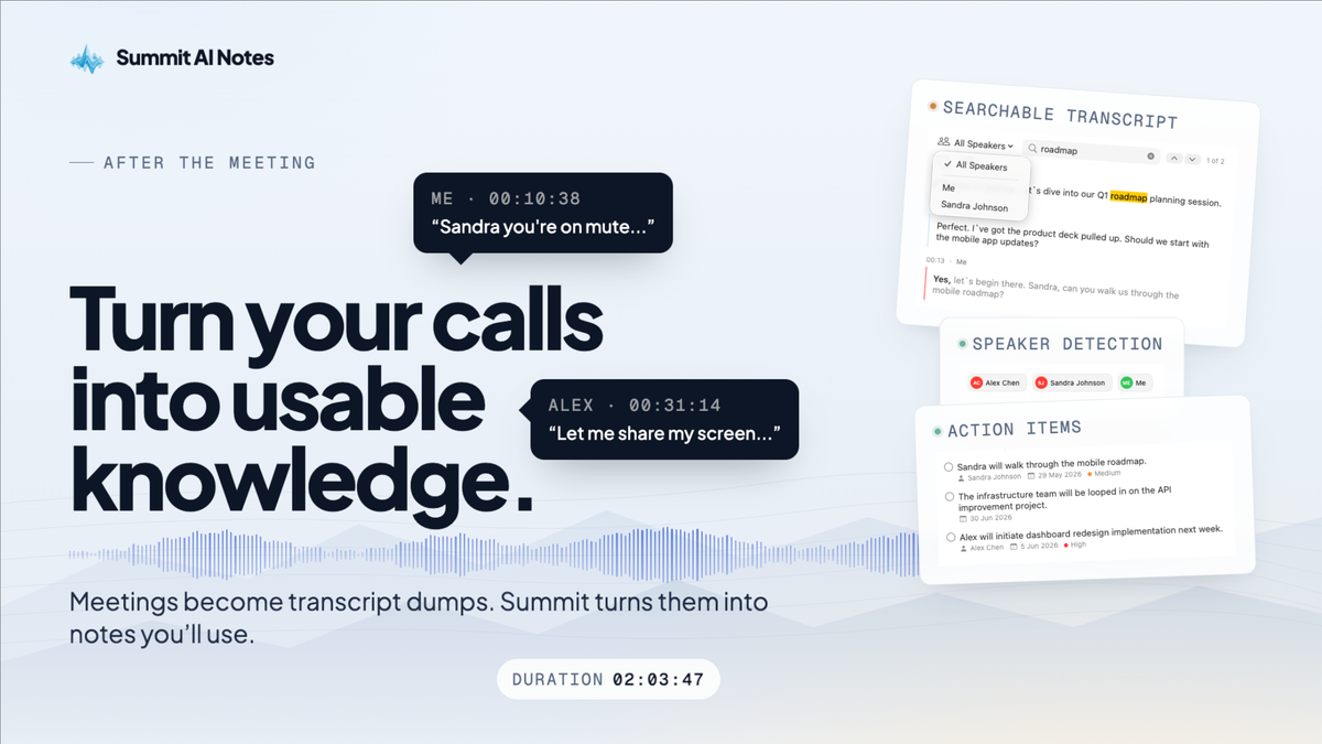 Summit AI Notes