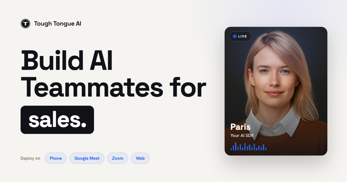 Tough Tongue AI for Sales