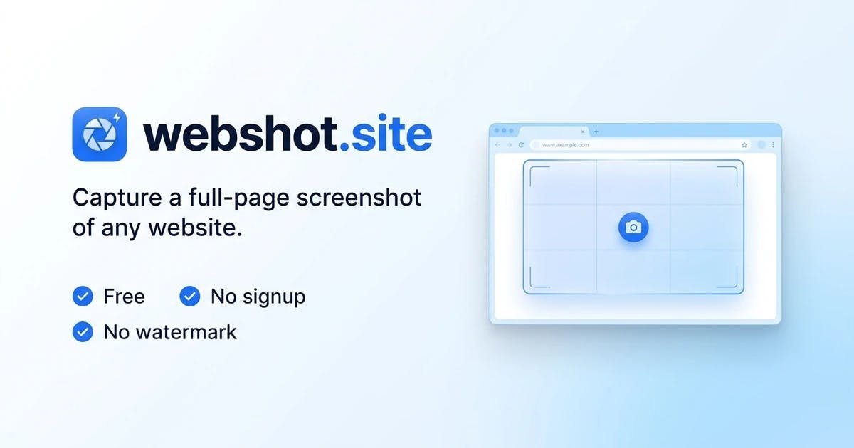 Webshot.site | Website Screenshot Tools