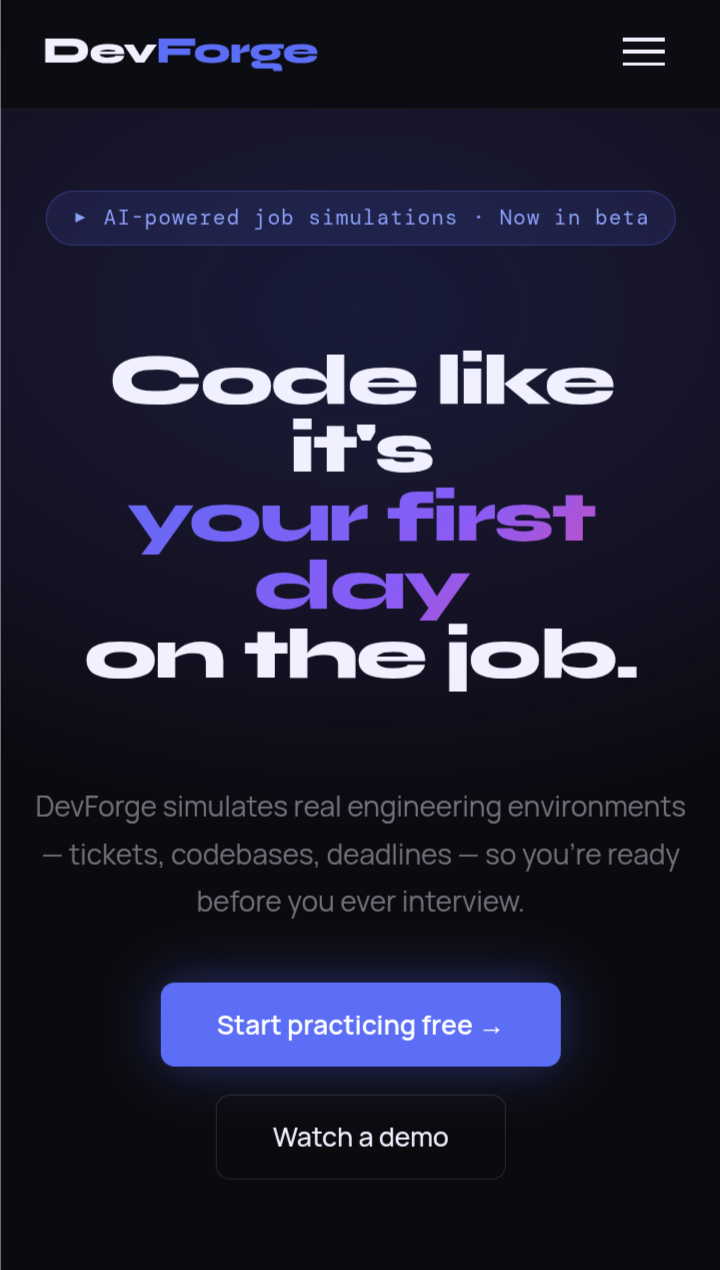DevForge — Real