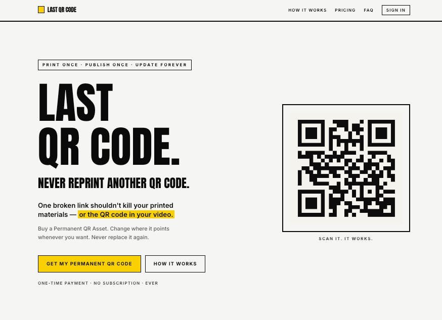 Last QR Code (You'll ever need.)