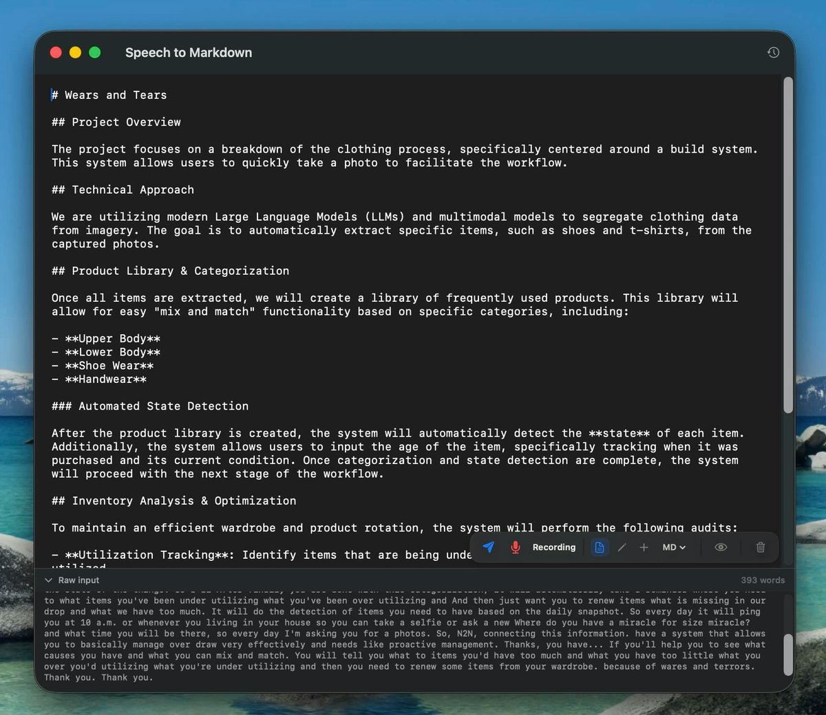 Speech To Markdown