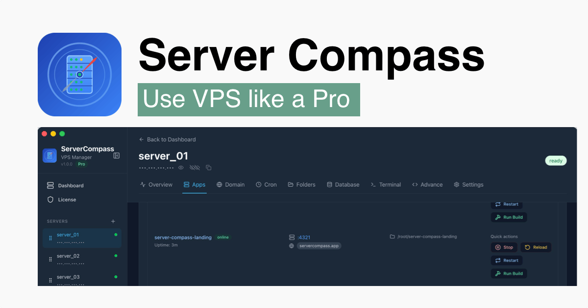 Server Compass 1.42 - Vercel UX + AI MCP