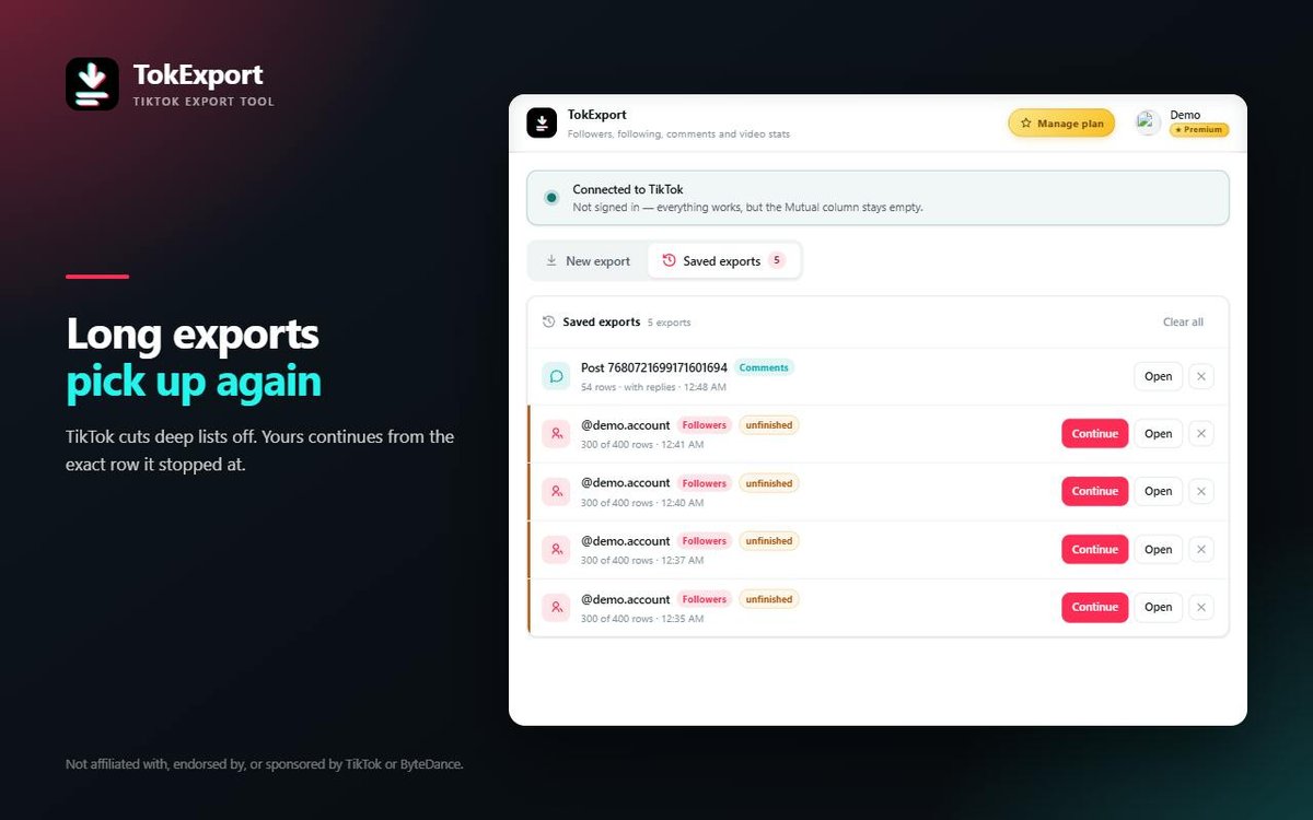 TokExport