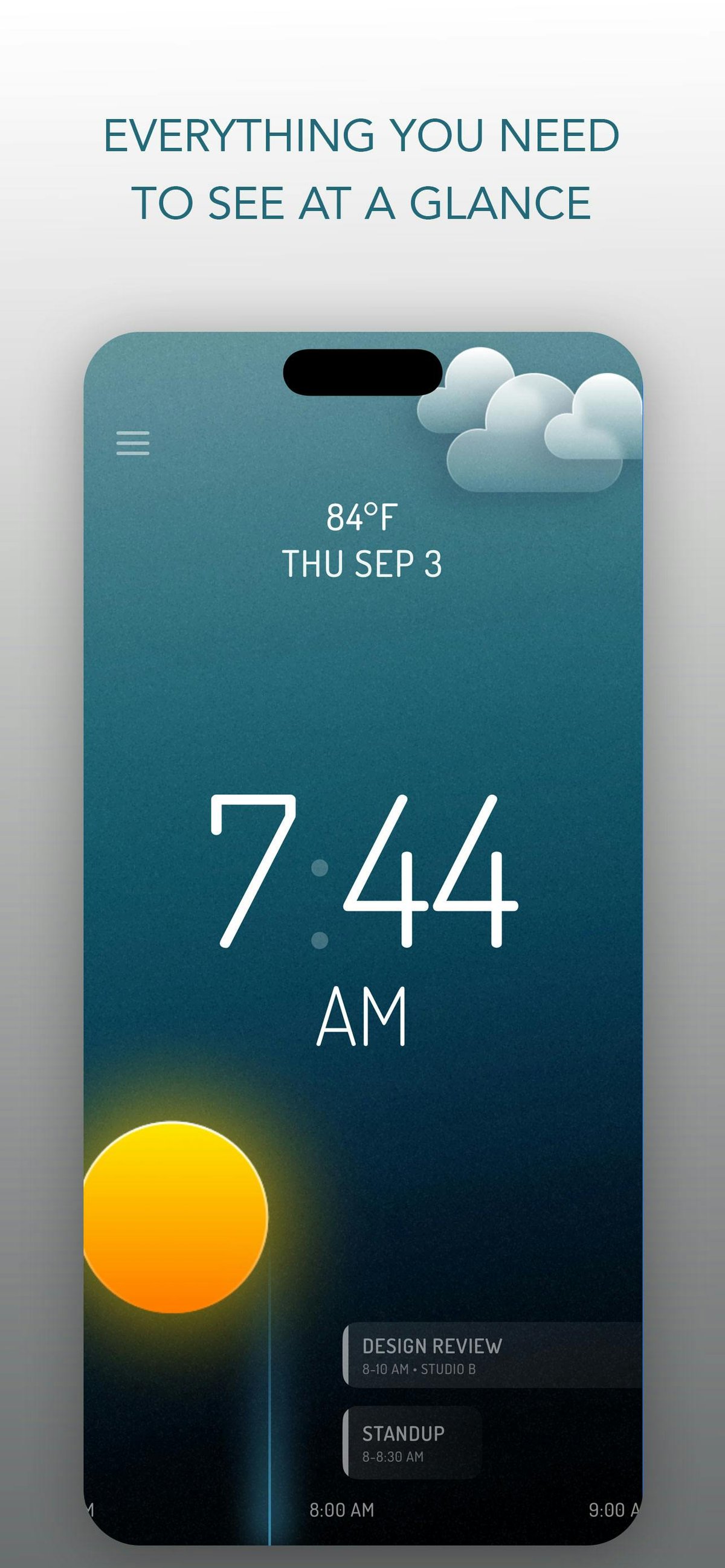 Present: Clock + Weather + Calendar