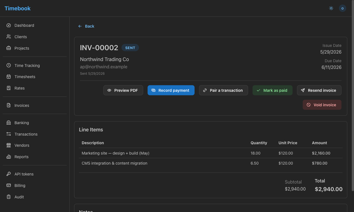 Timebook