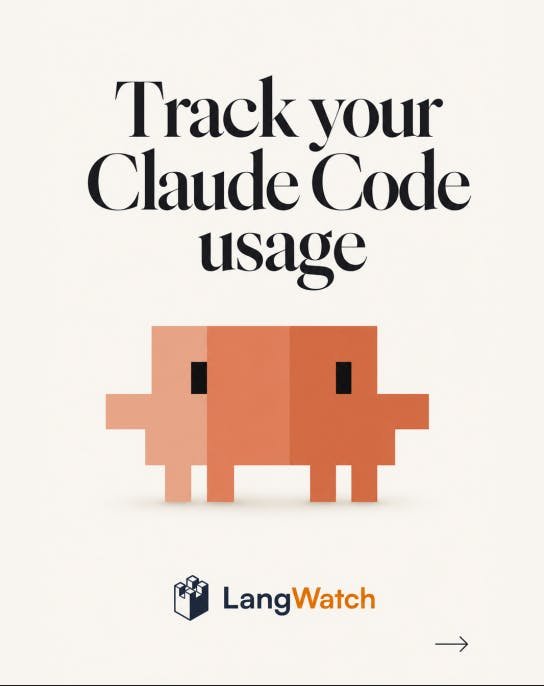 Claude Code usage tracking by LangWatch
