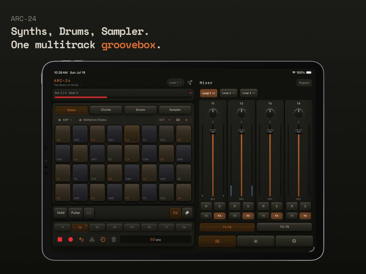 ARC-24 Multitrack Groovebox for iOS