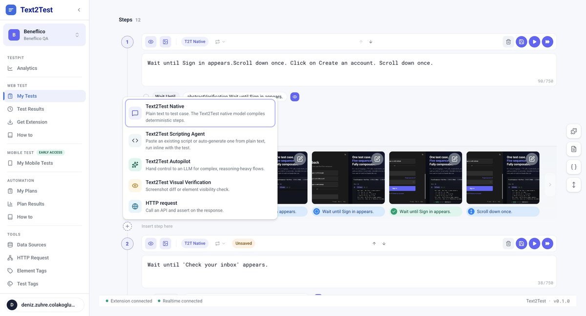 Text2Test | 0 → Test Suite in Minutes