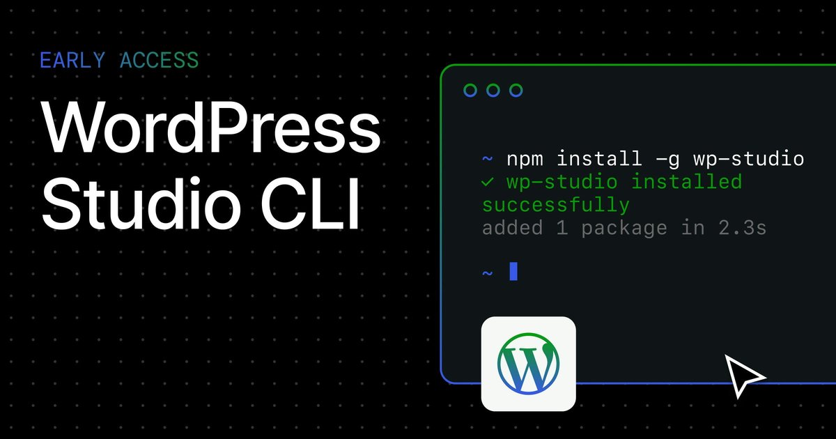 WordPress Studio CLI