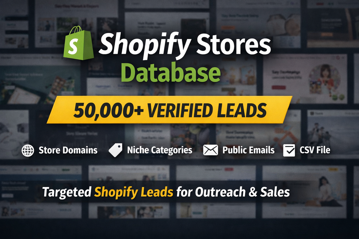 50K+ Shopify Store Database