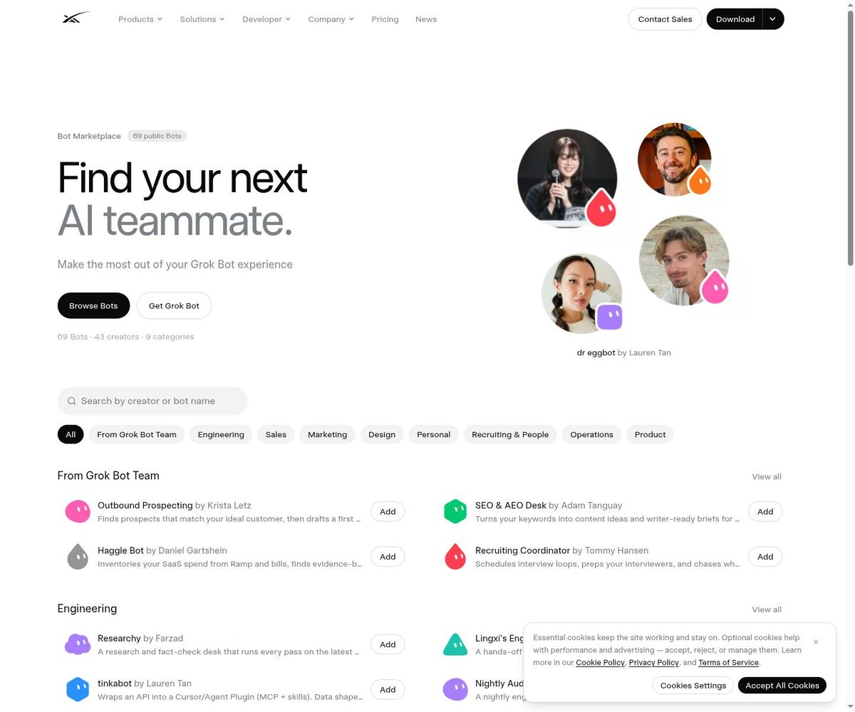 Grok Bot Marketplace