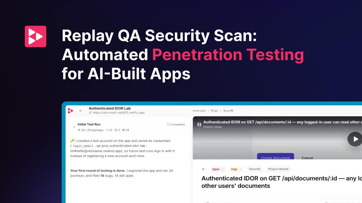 Replay QA Security Scan