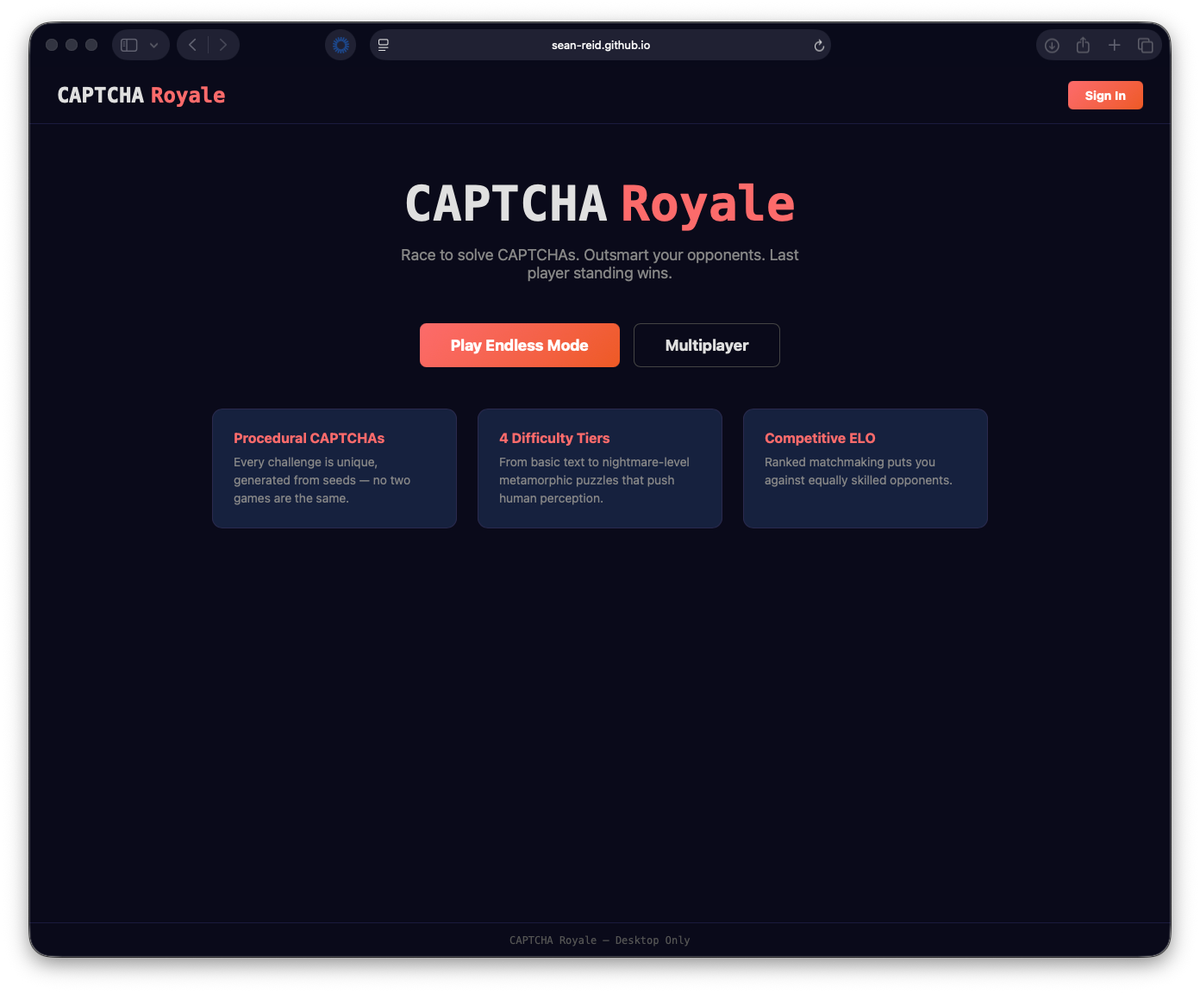 CAPTCHA Royale