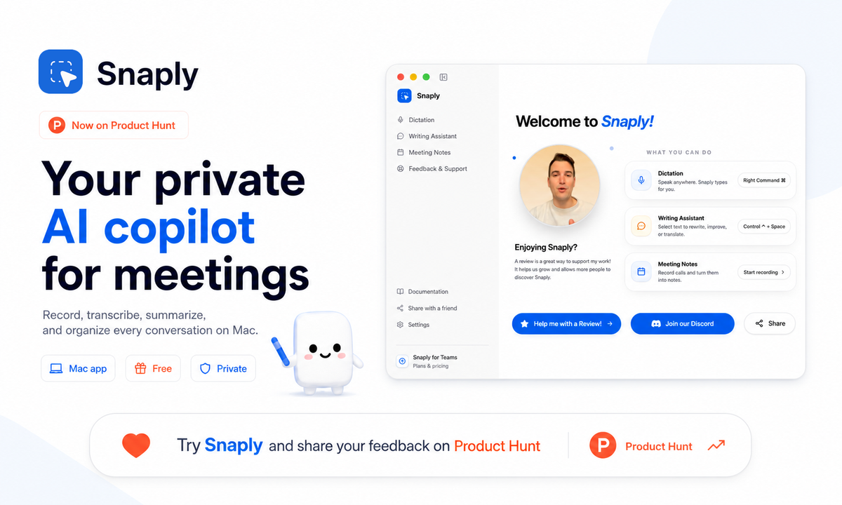 AI meeting notes by Snaply
