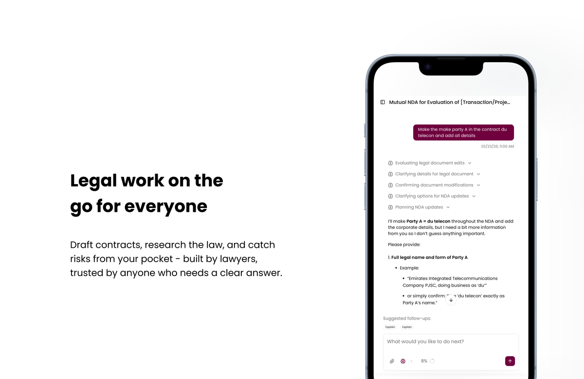 HAQQ Legal AI on Mobile