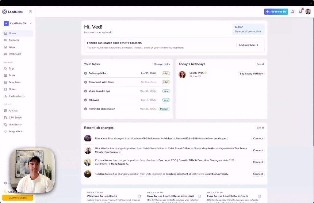 LeadDelta 5.0: AI Warm Intros + AI Inbox