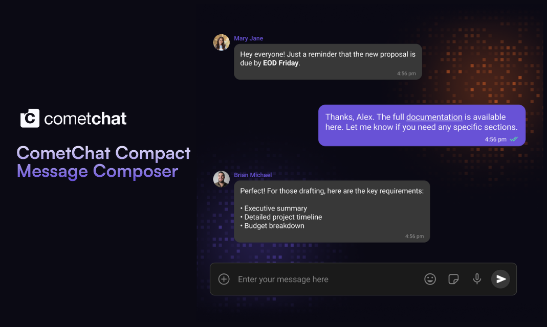 Compact Message Composer by CometChat
