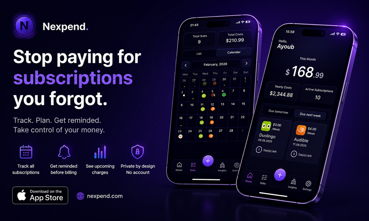 Nexpend - Subscription Tracker