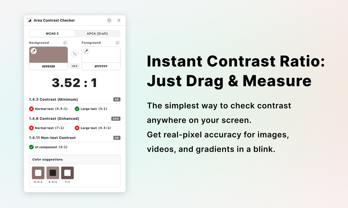 Area Contrast Checker