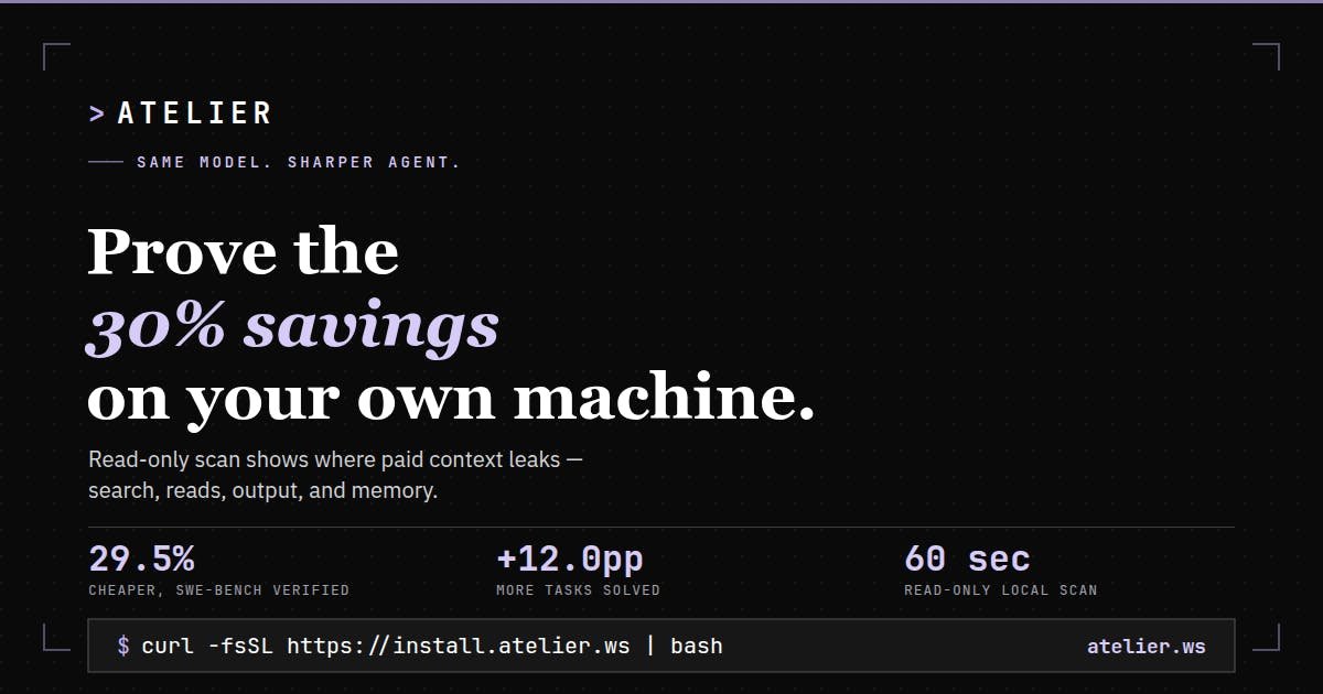 Atelier faster runtime for coding agents