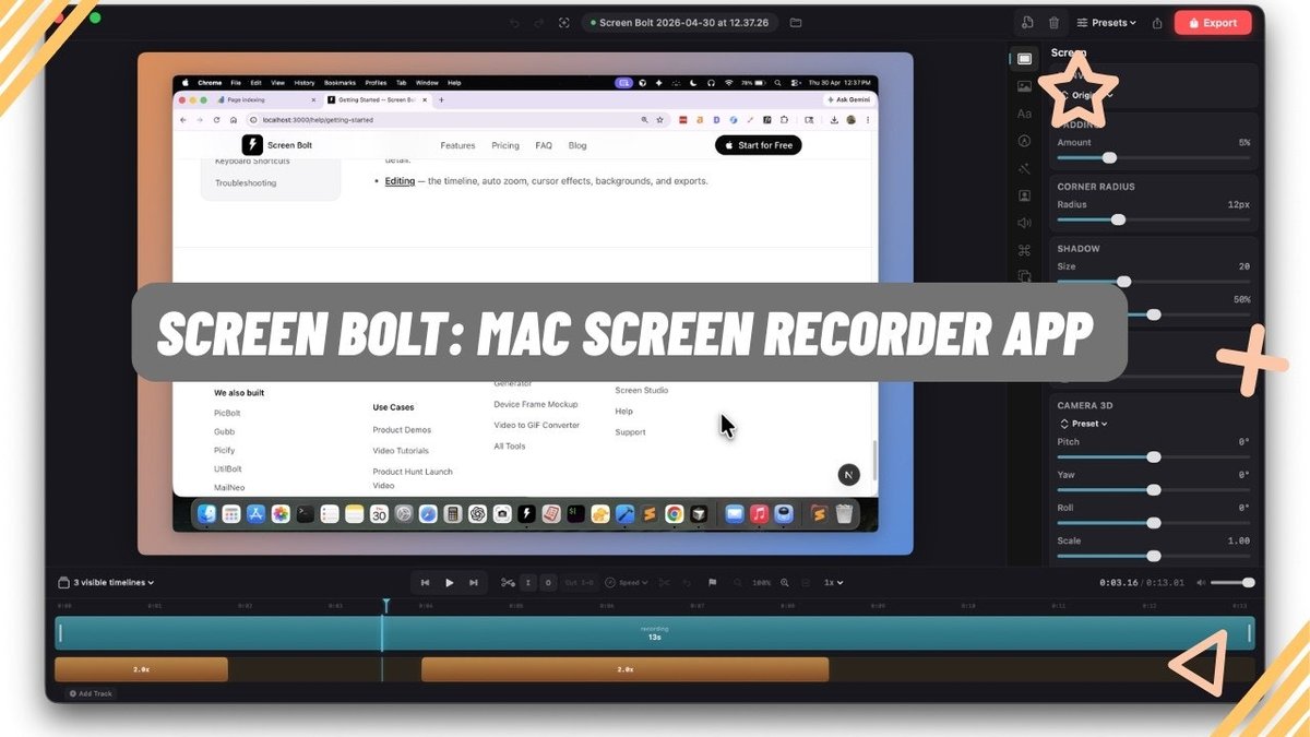 Screen Bolt