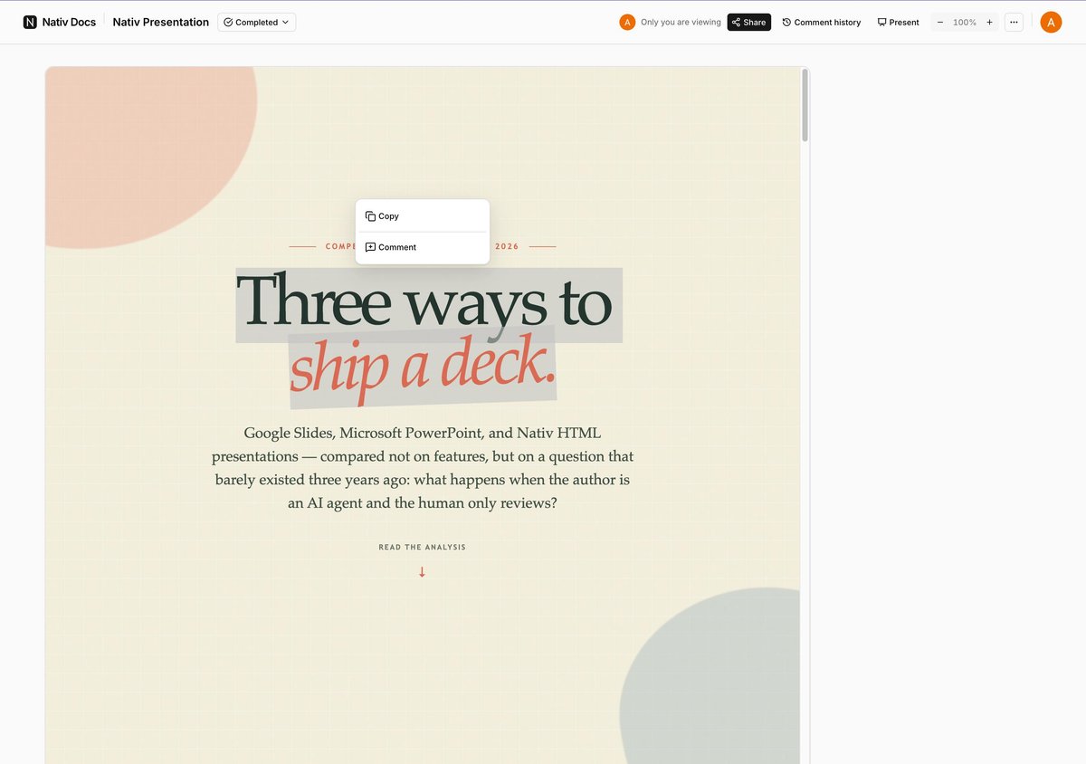 Nativ Docs
