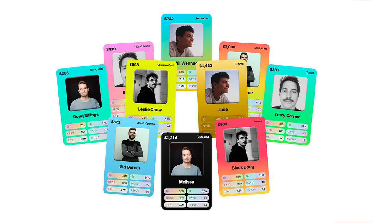 Claude Code & Codex Usage Trading Cards by Rudel