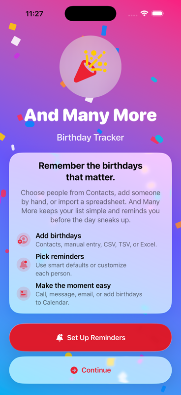 Any Many More: Birthday Alerts