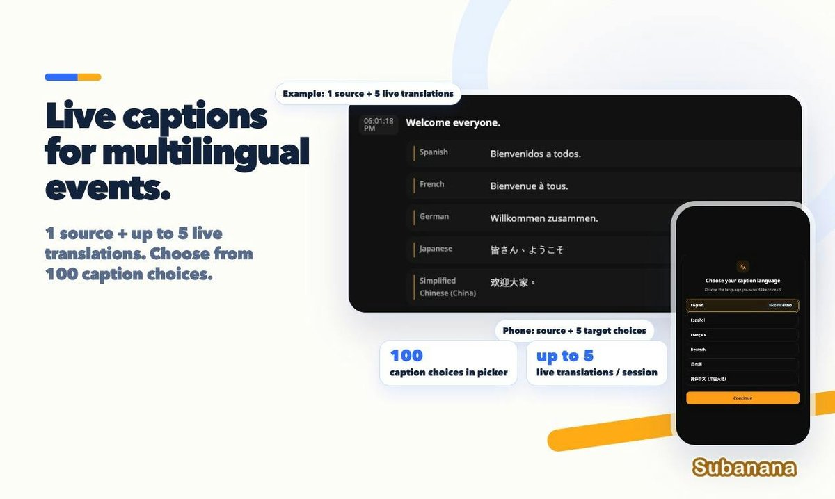 Live Captions by Subanana