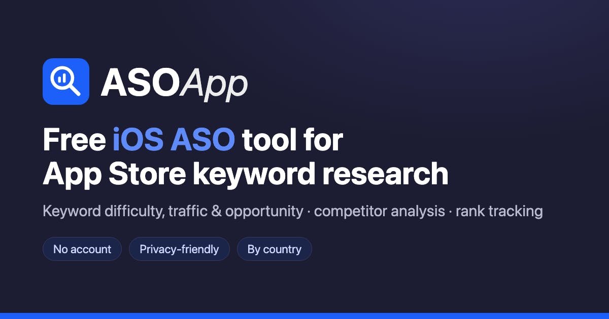 ASOApp - Free iOS ASO Tool