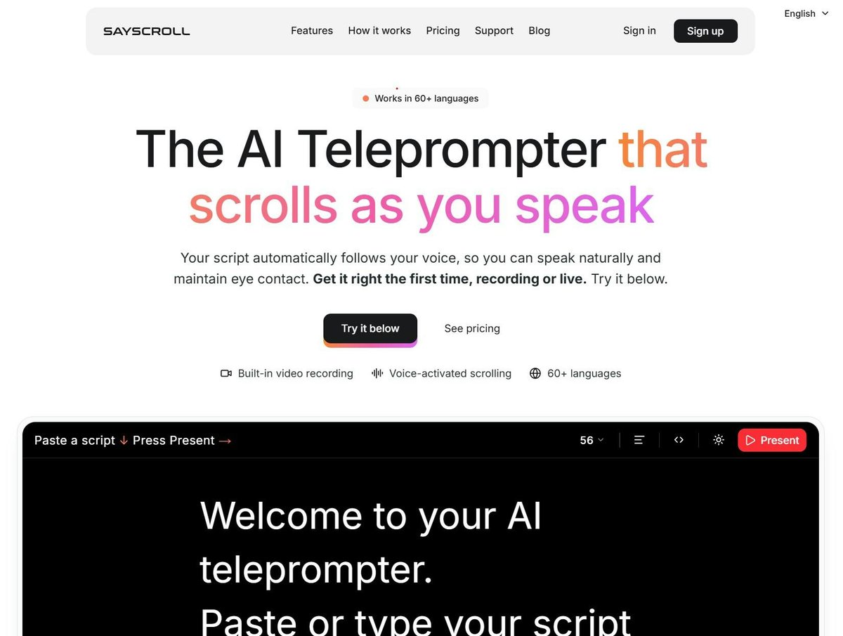 Sayscroll