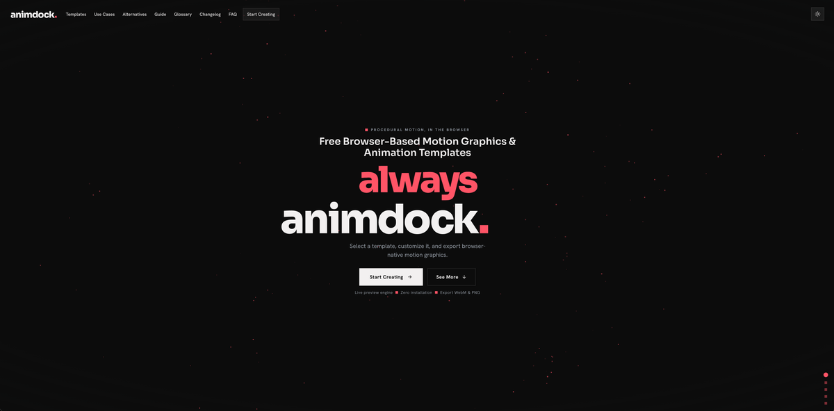 Animdock Motion Templates in the Browser