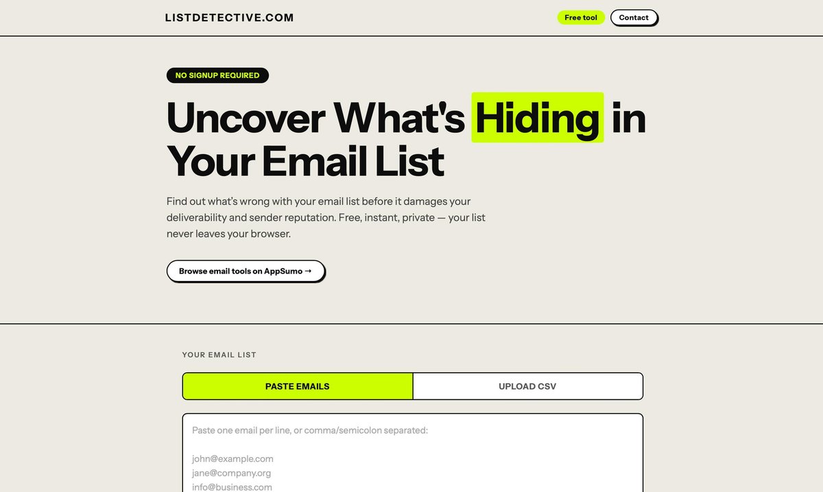 List Detective: Free Email List Checker