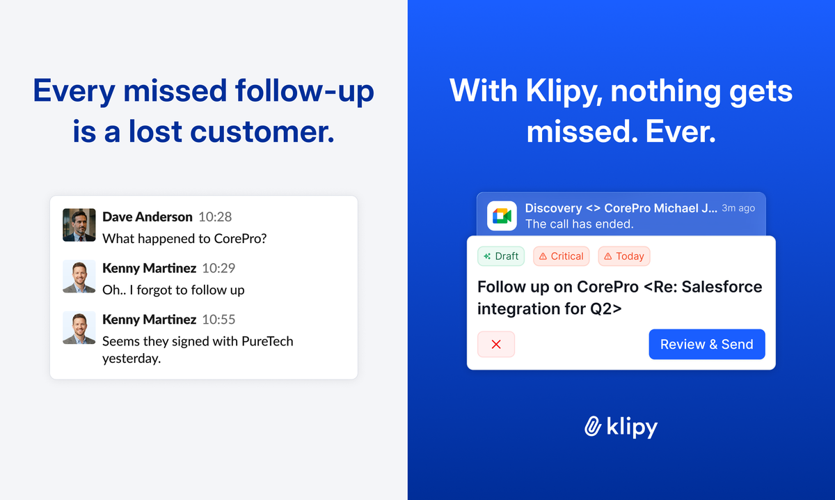 Klipy — Does the work after every call
