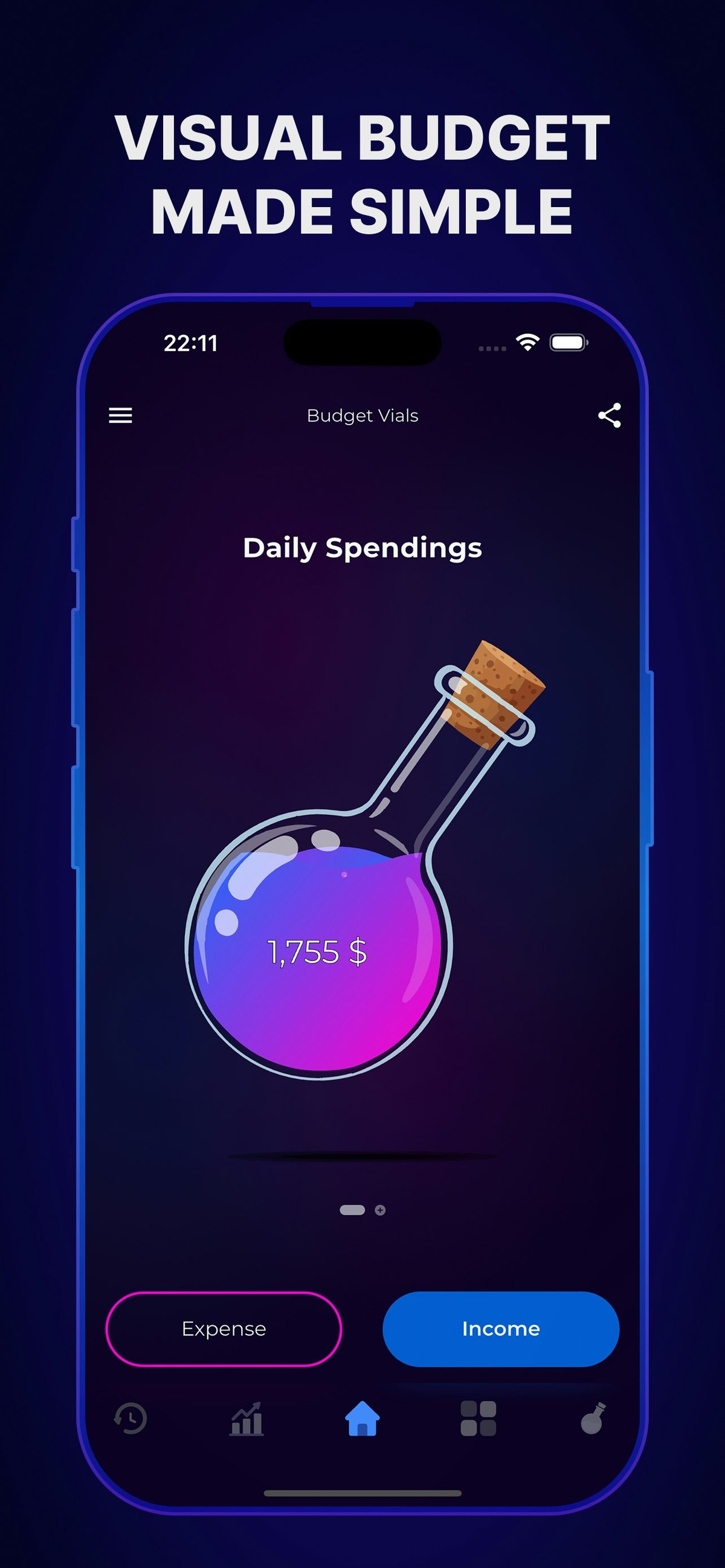 Budget Vials ― Visual Budgeting