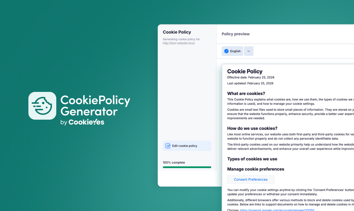 CookiePolicy Generator by CookieYes