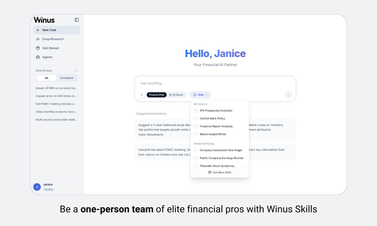 Winus Financial AI Skills
