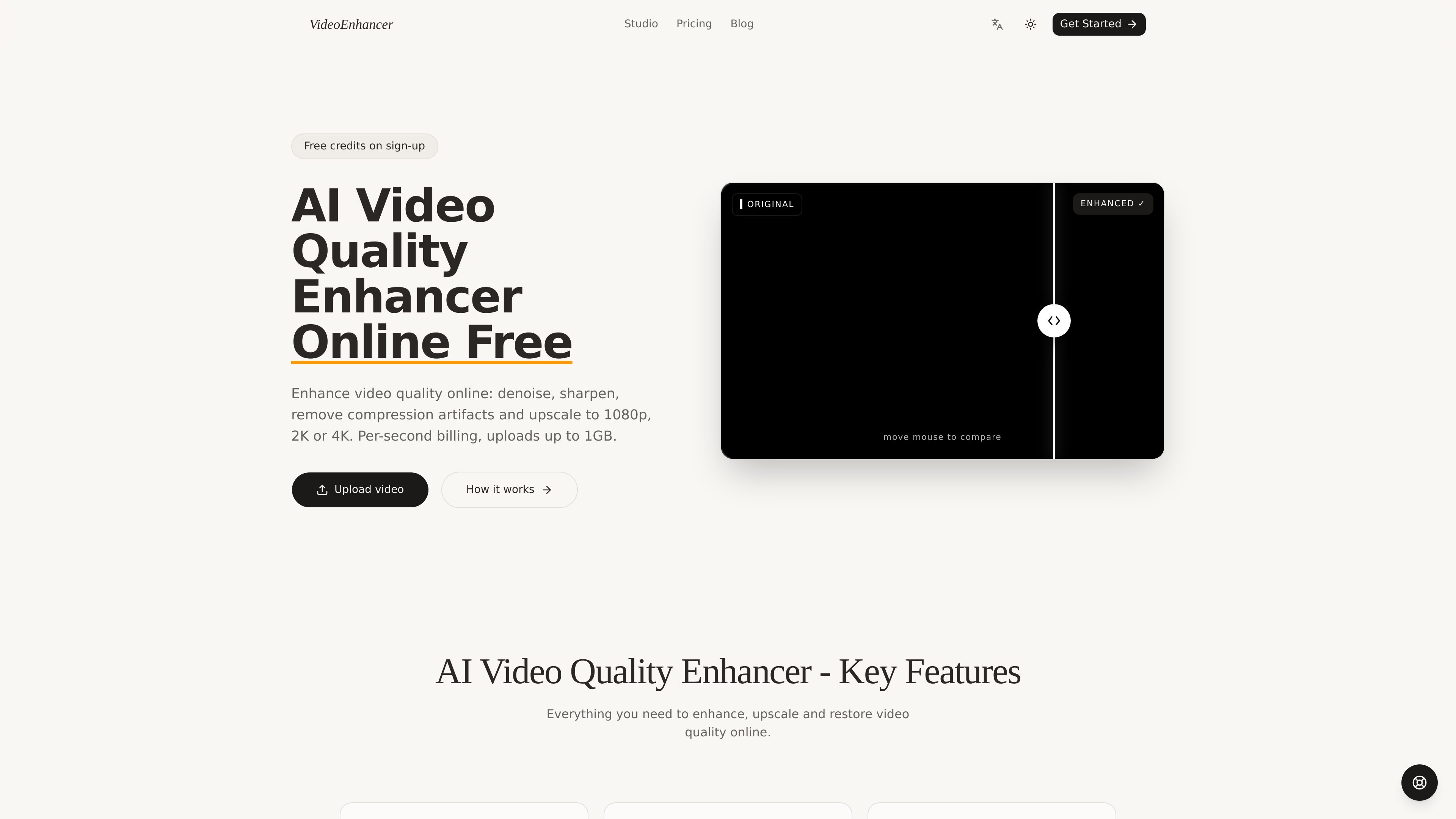 AI Video Quality Enhancer Online Free
