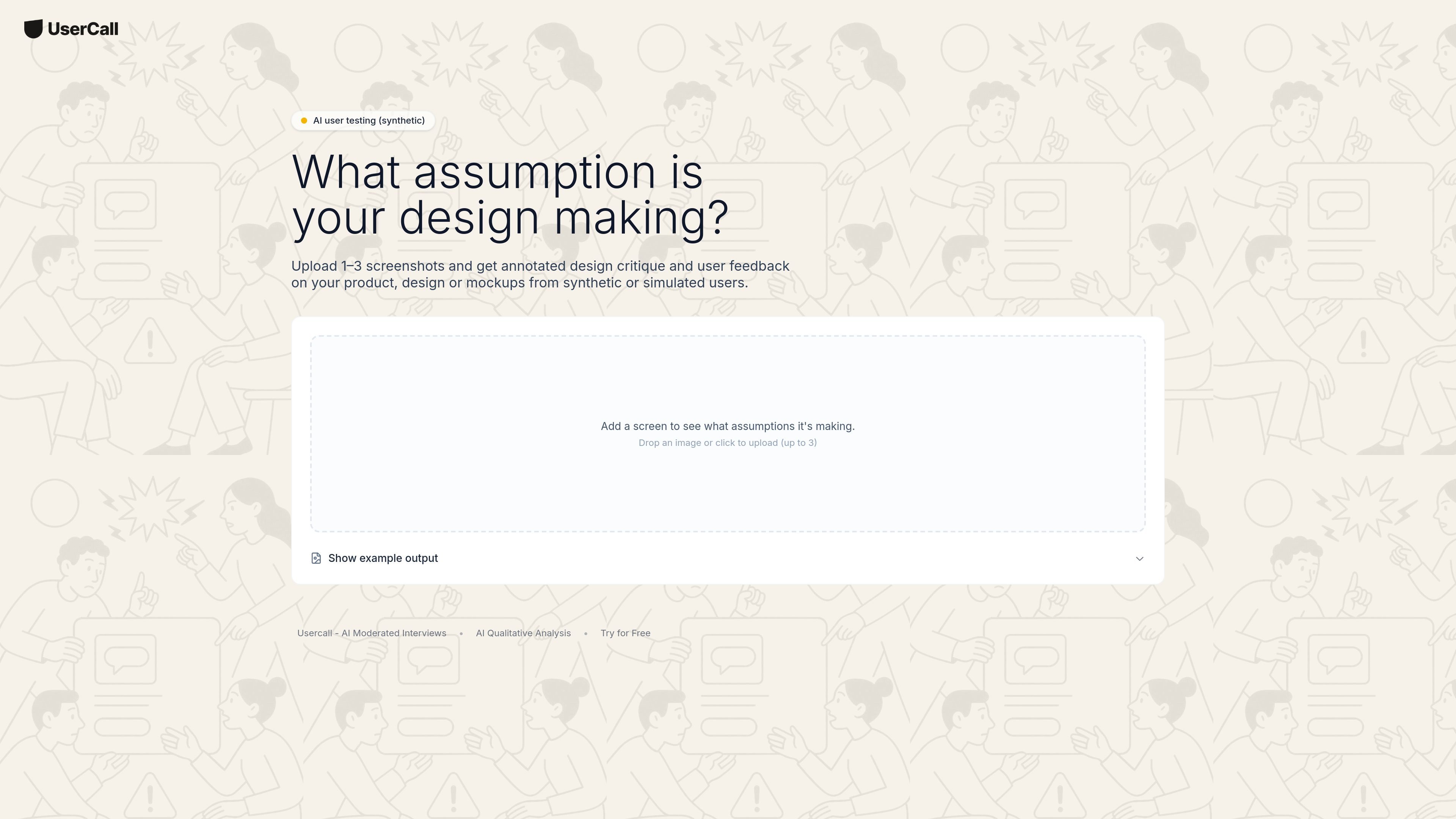 AI User Testing by Usercall