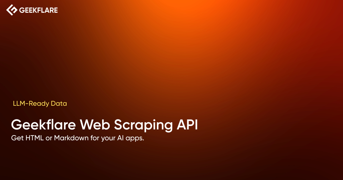 Geekflare Web Scraping API