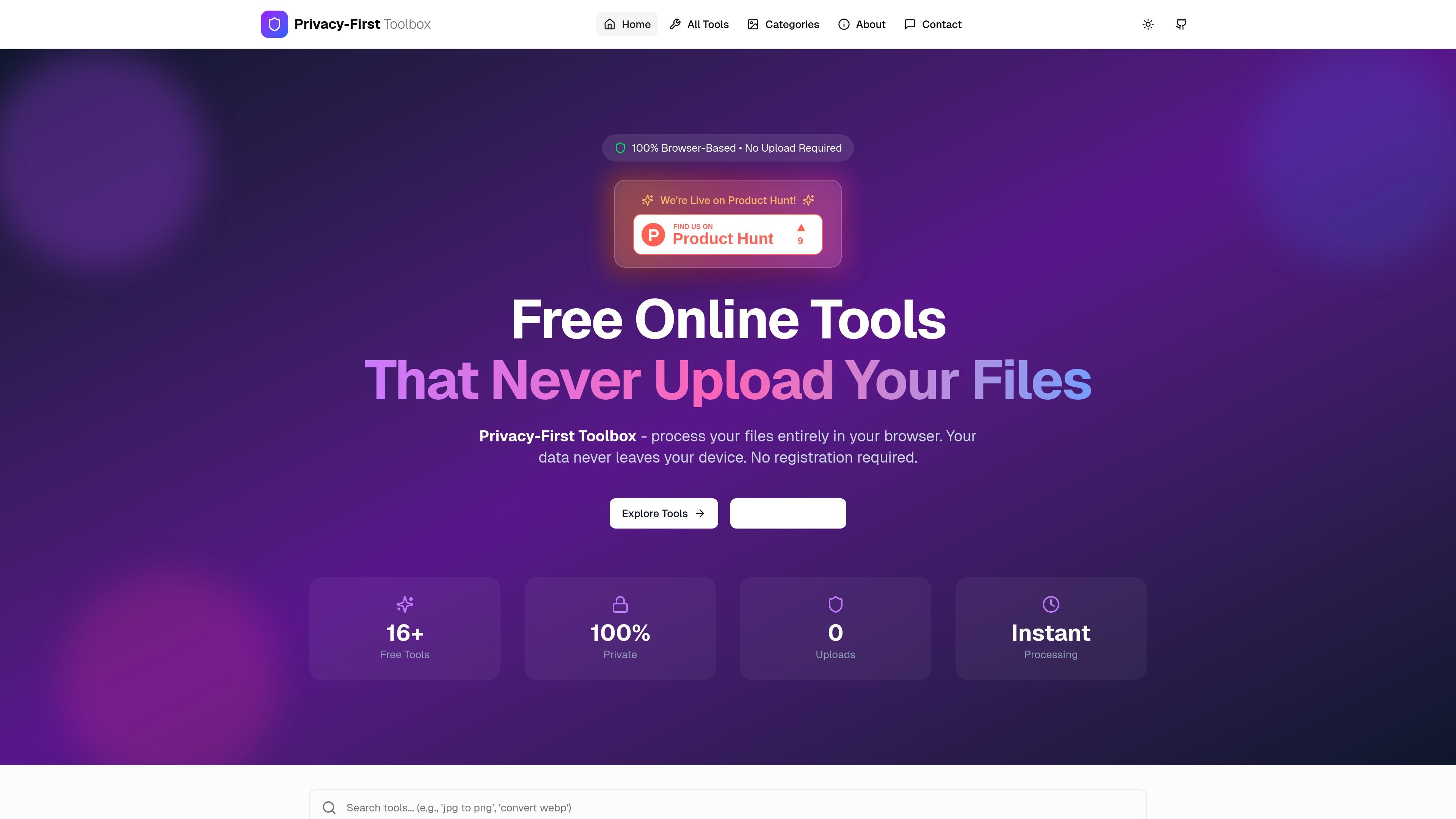 Privacy-First Toolbox