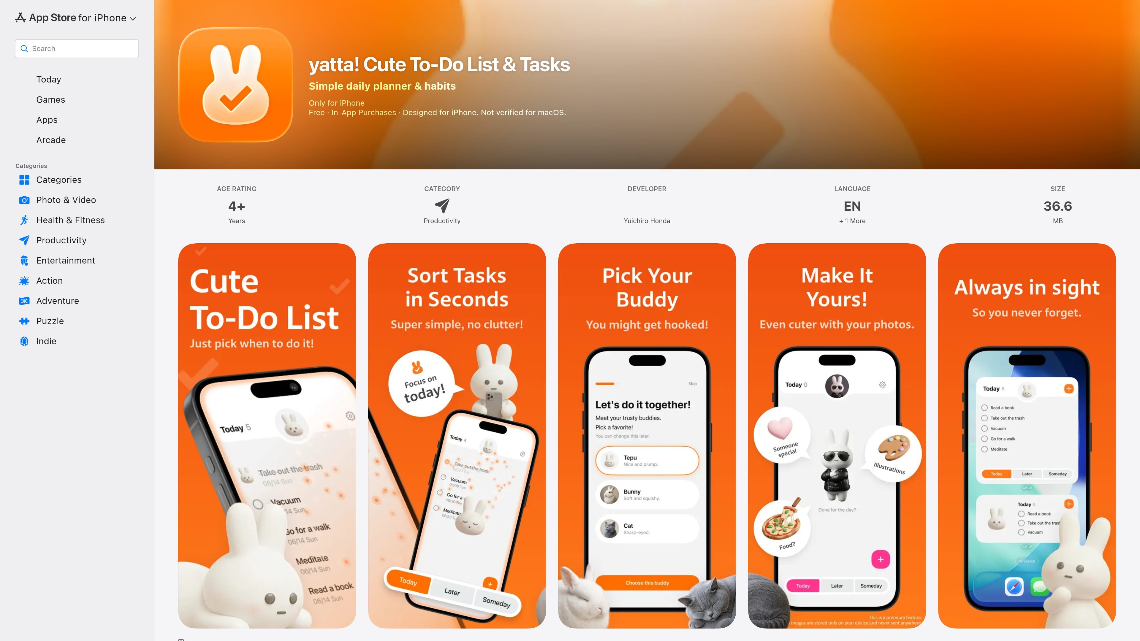 yatta! Cute To-Do List & Tasks