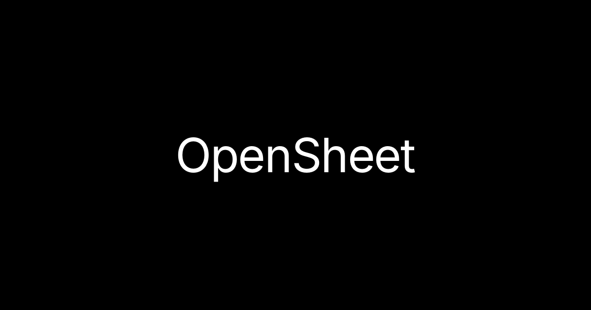 OpenSheet