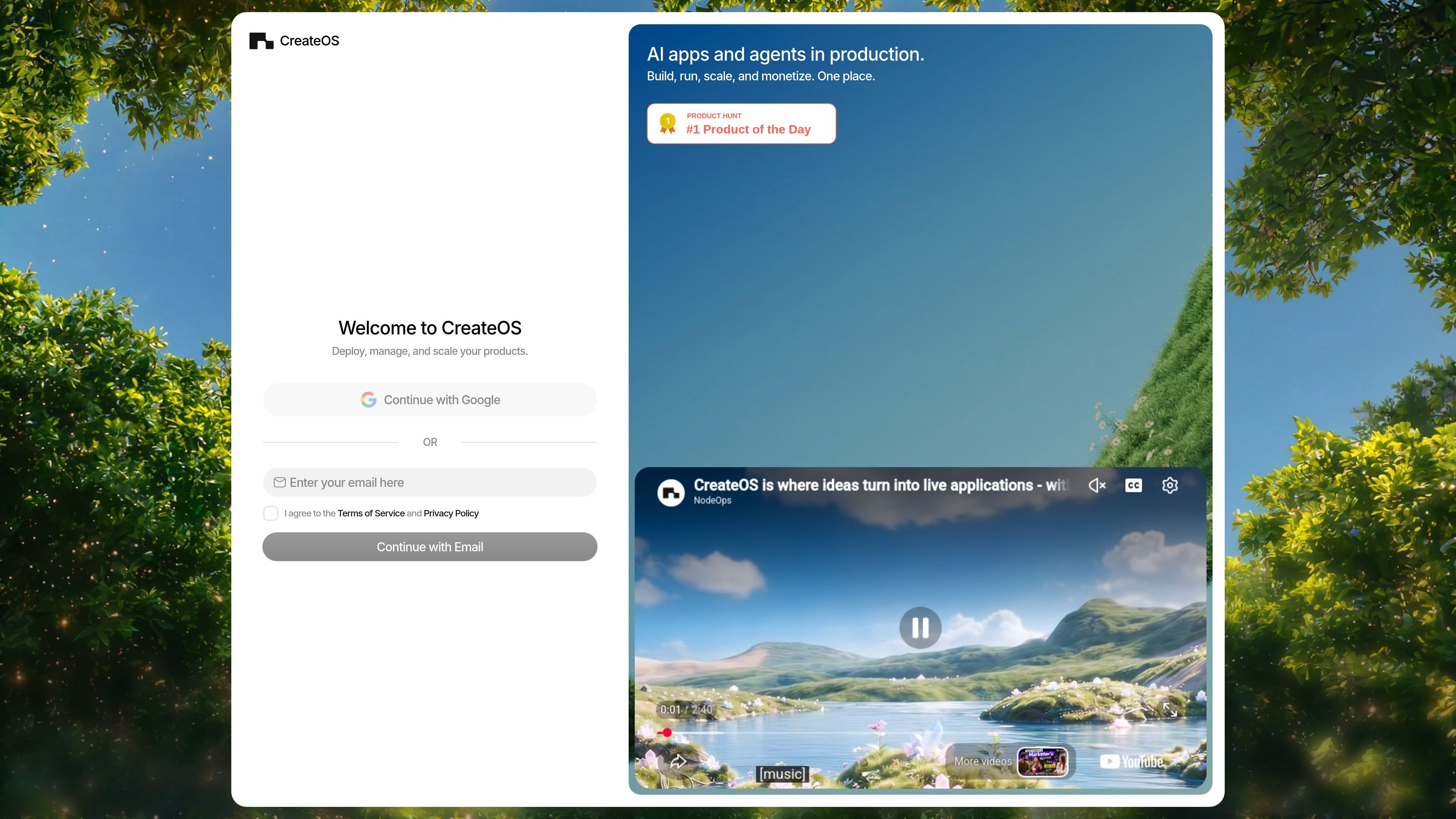 CreateOS Sandbox