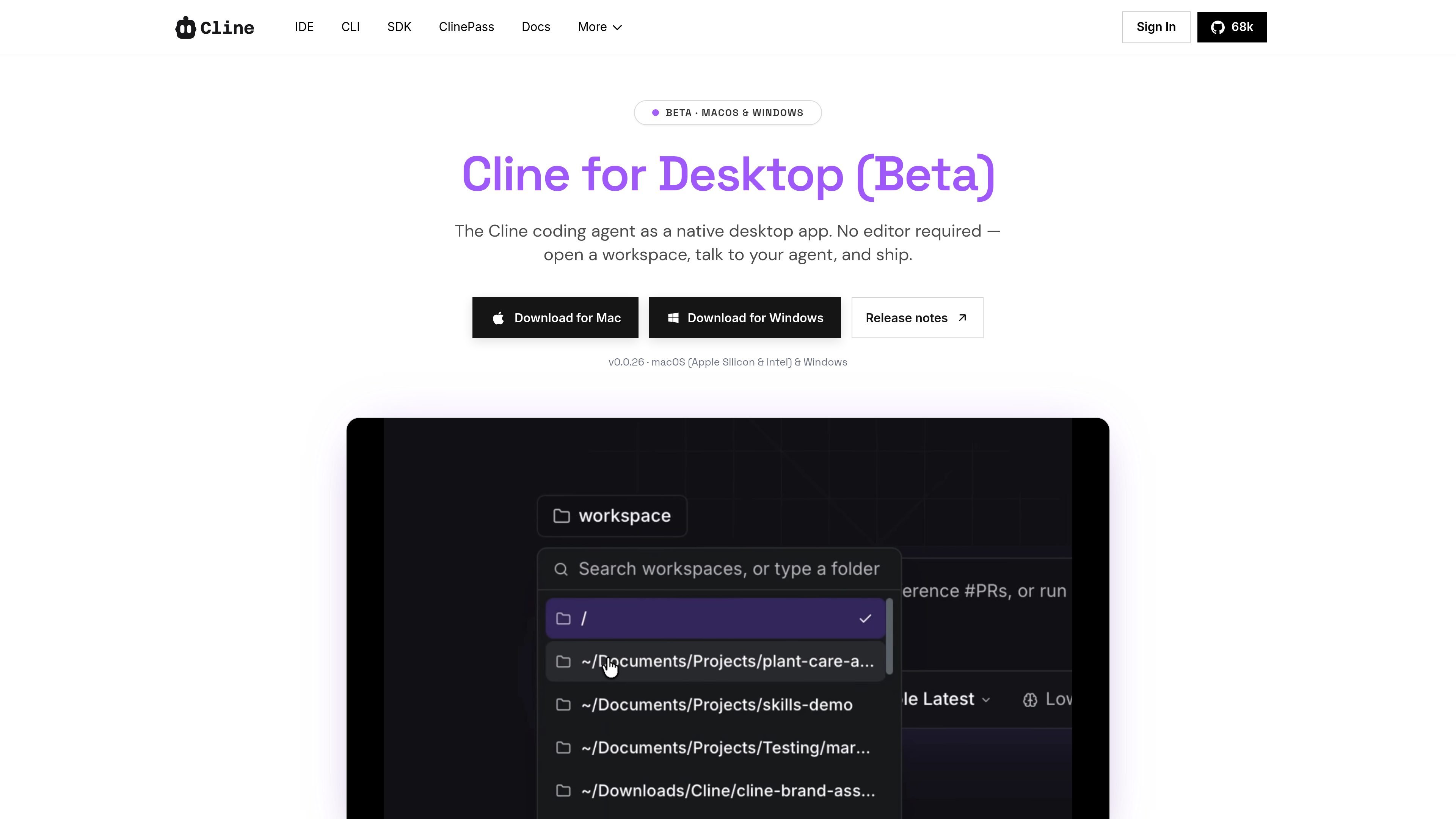 Cline for Desktop